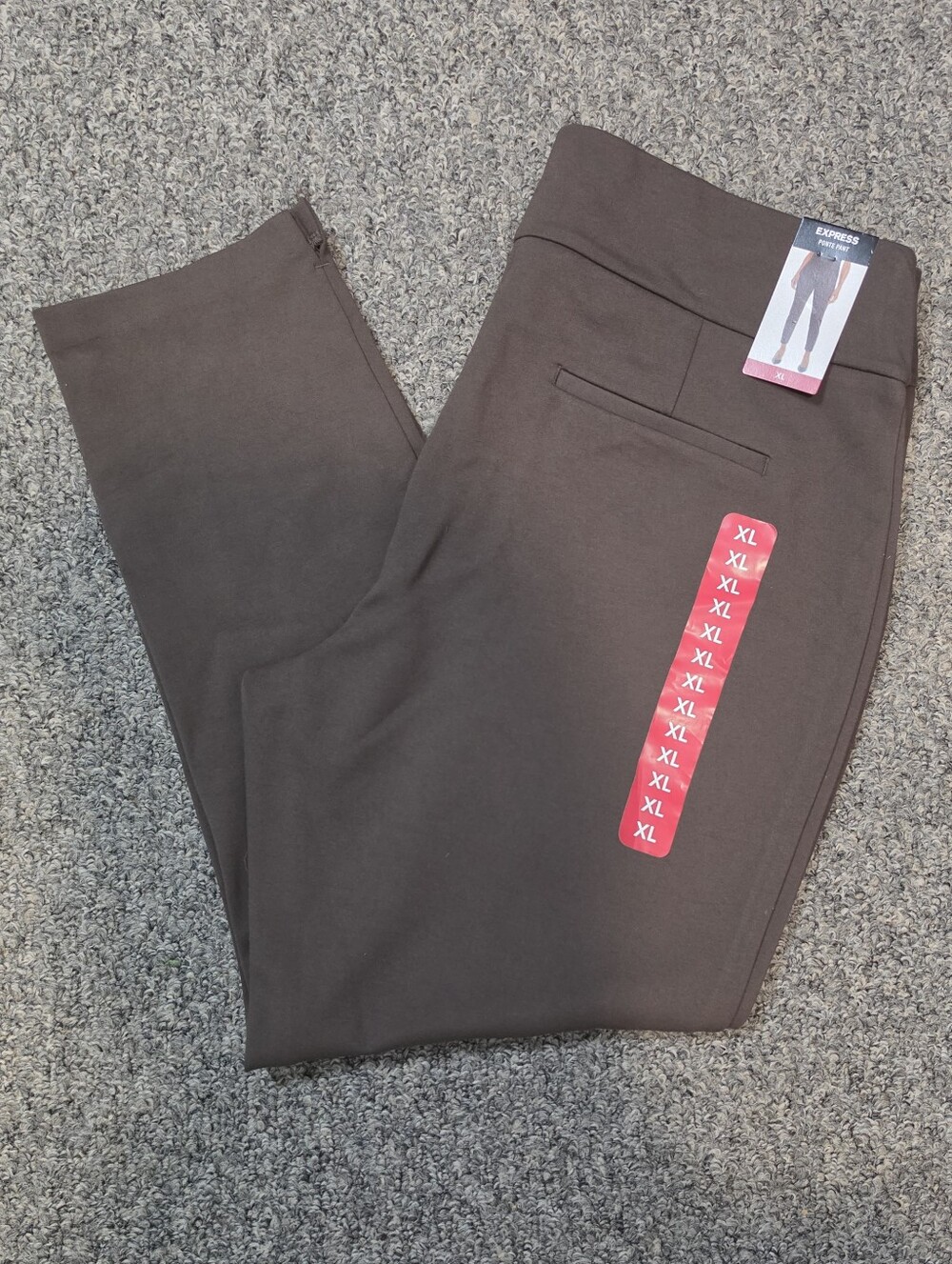 Express Womens Ponte Pant — Brown, XL